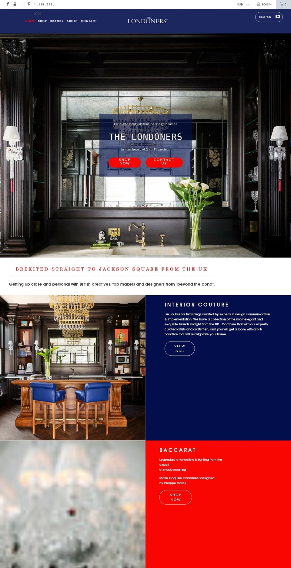 thelondoners.com shopify website screenshot