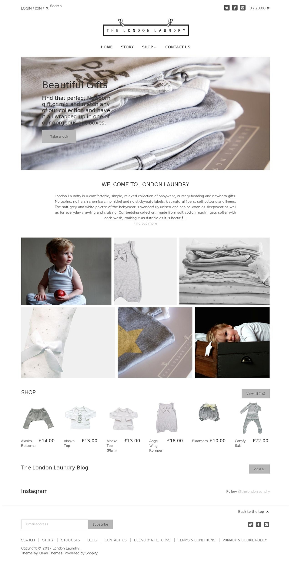 thelondonlaundry.com shopify website screenshot