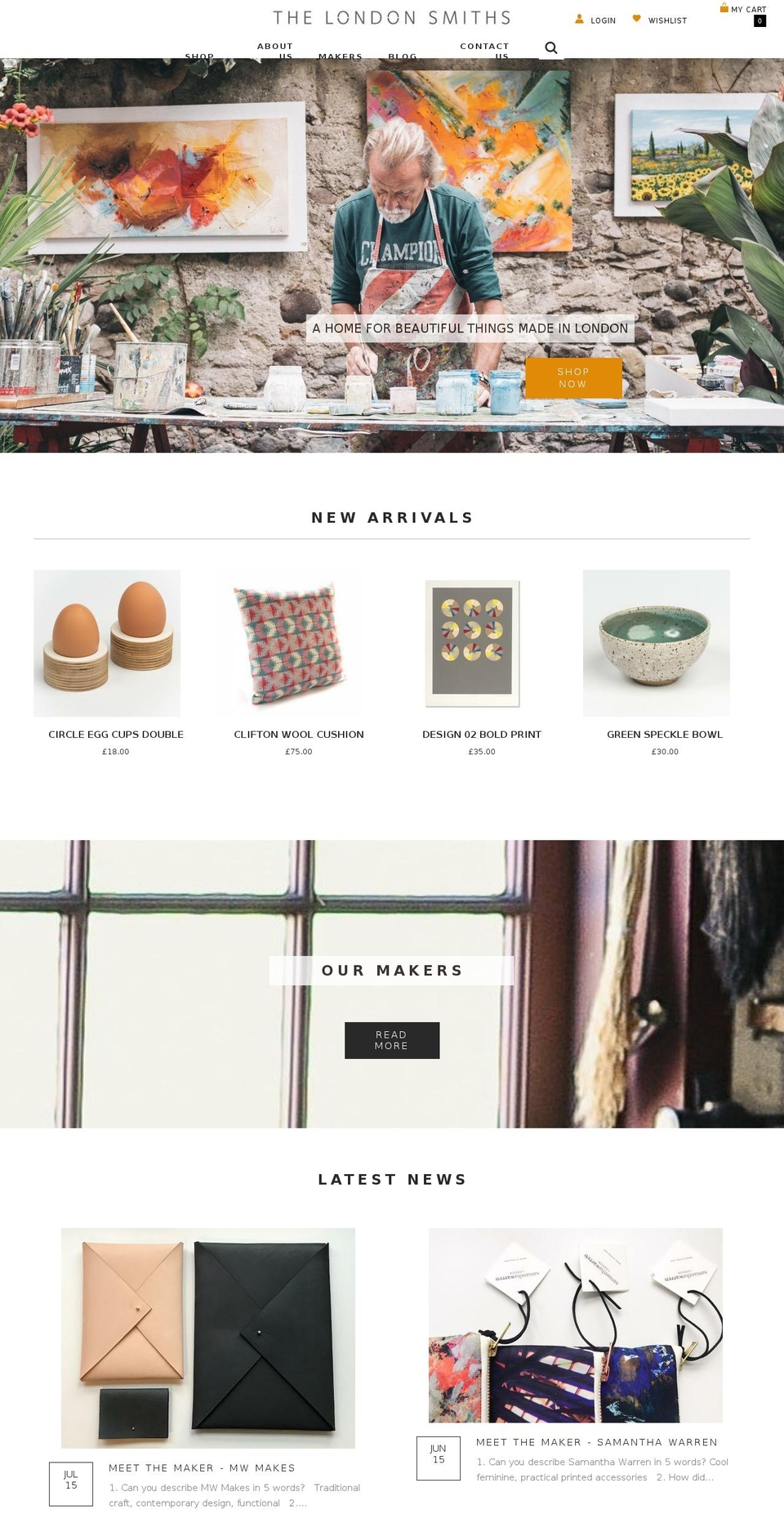 thelondonsmiths.com — Shopify storefront screenshot