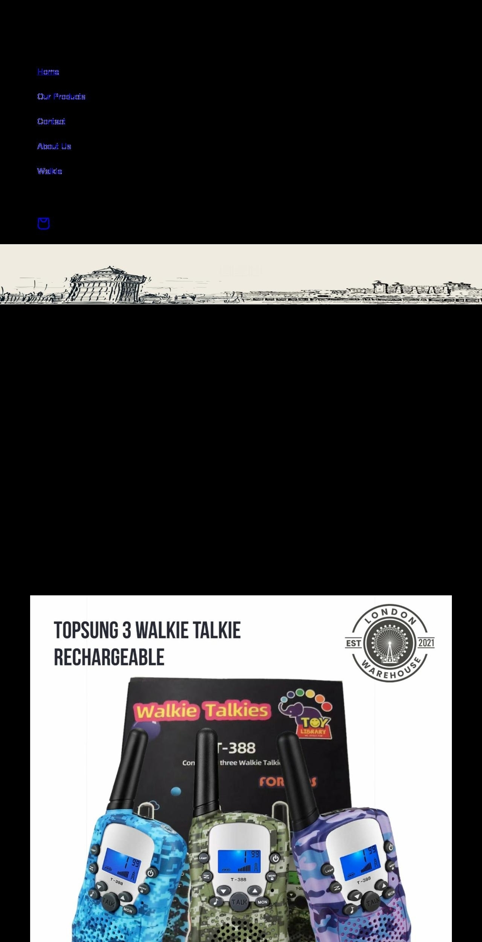 thelondonwarehouse.co.uk shopify website screenshot