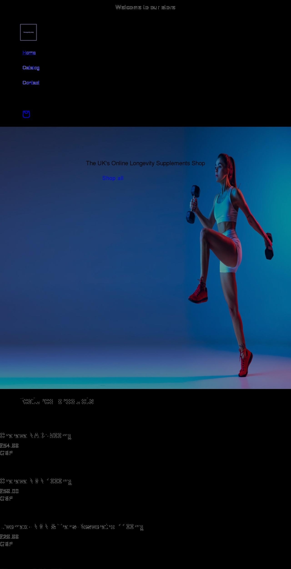 thelongevity.shop shopify website screenshot