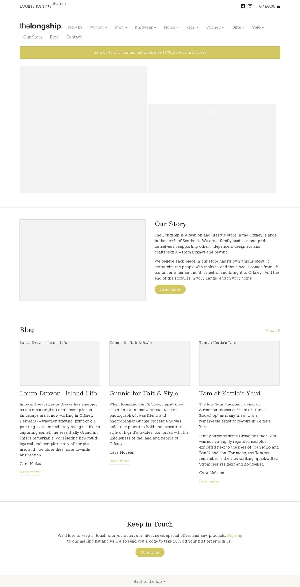 thelongship.co.uk shopify website screenshot