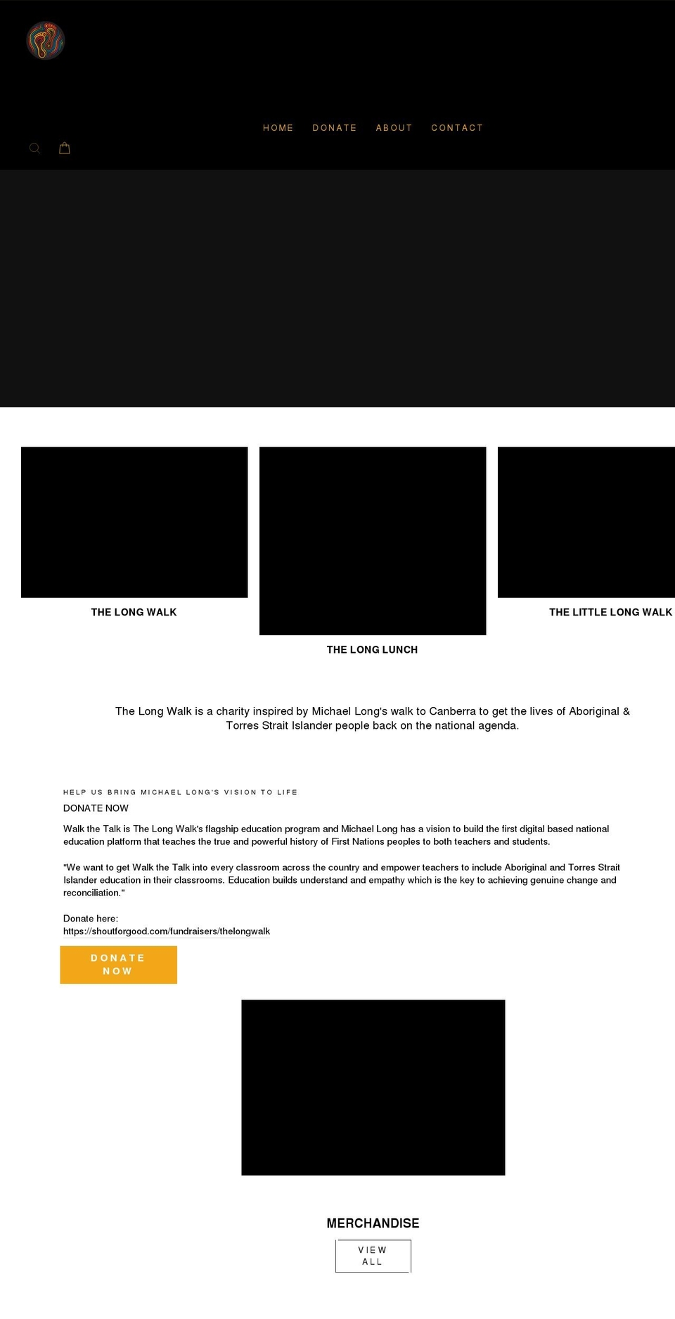 thelongwalk.com.au shopify website screenshot