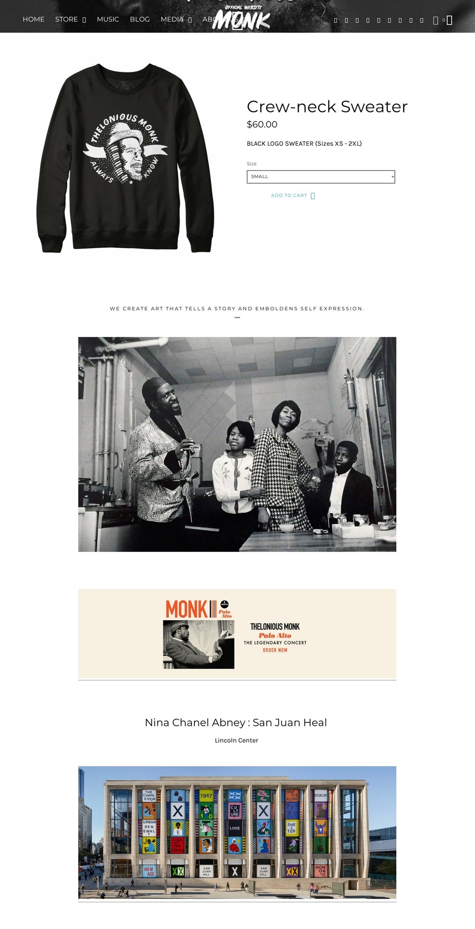 theloniousmonk.store shopify website screenshot