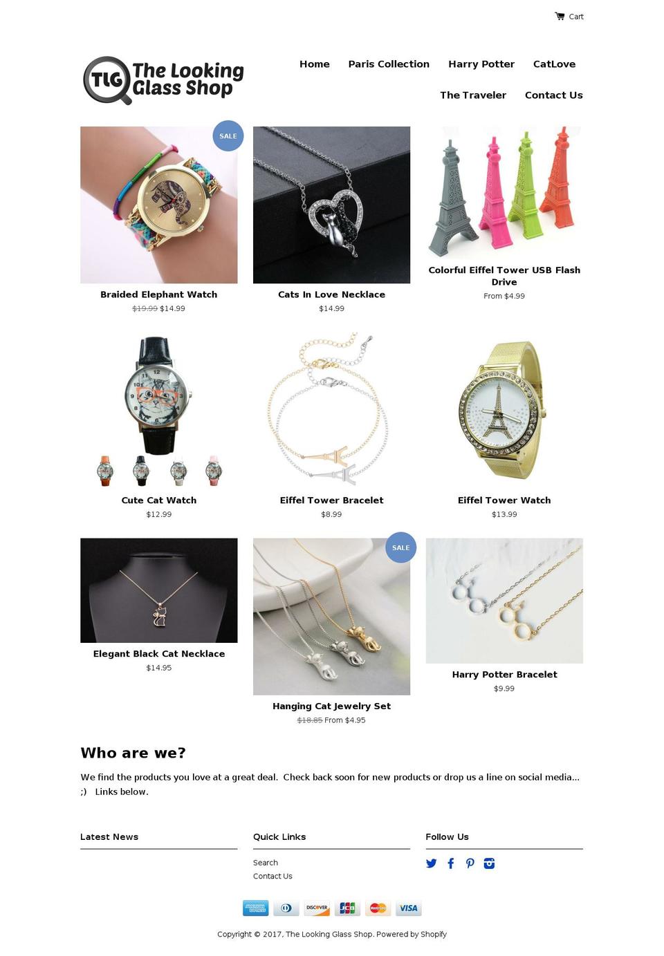 thelookingglassshop.com shopify website screenshot