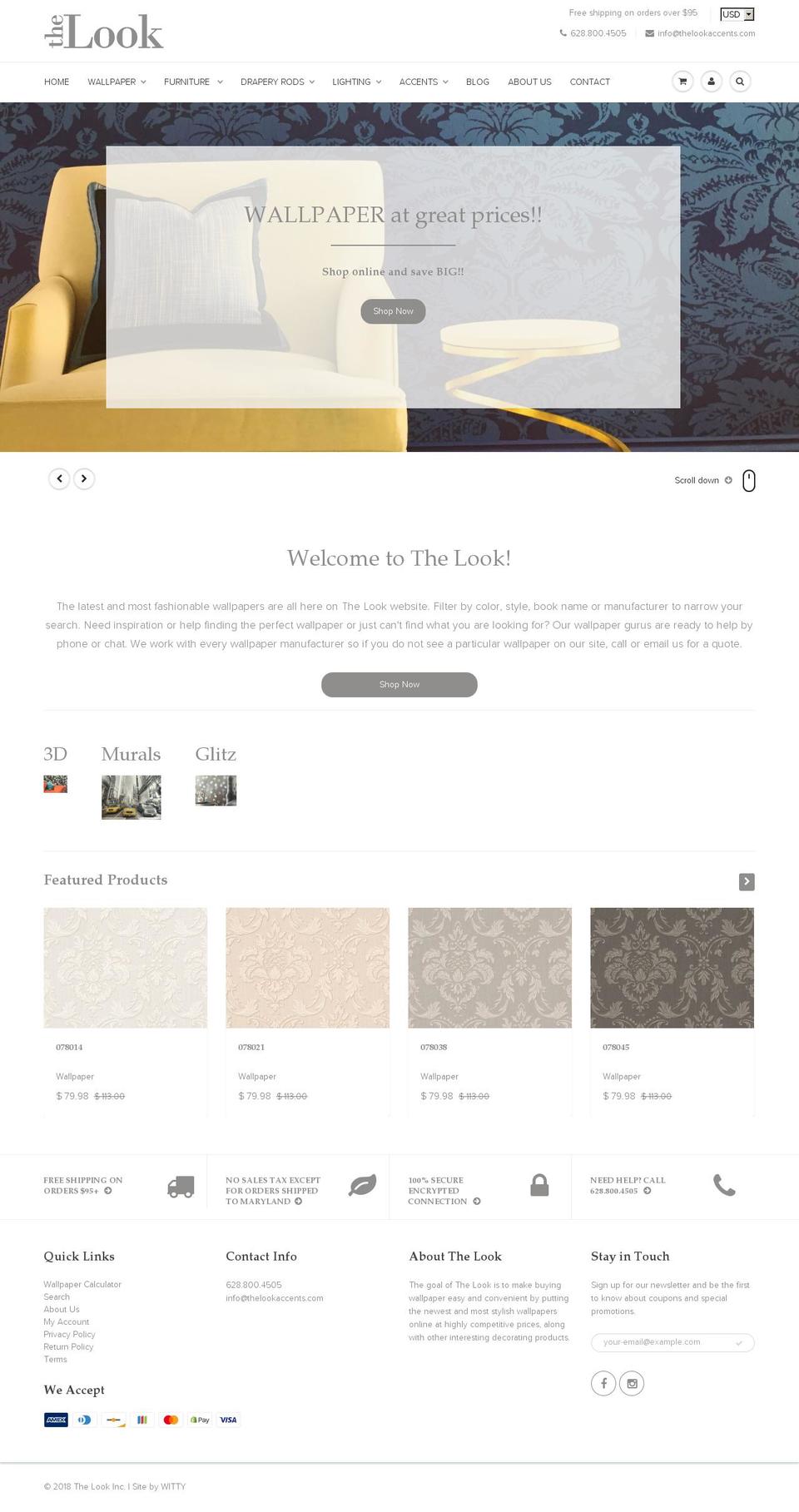 thelookmirrors.com — Shopify storefront screenshot