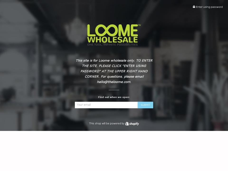 theloomewholesale.com shopify website screenshot