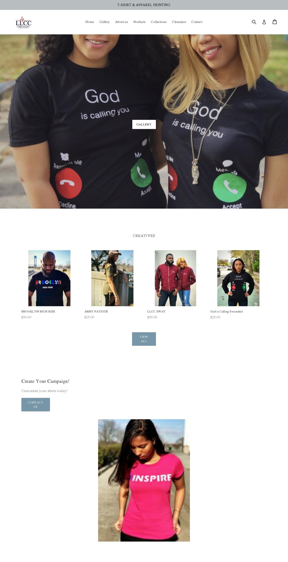 thelordislife.com — Shopify storefront screenshot