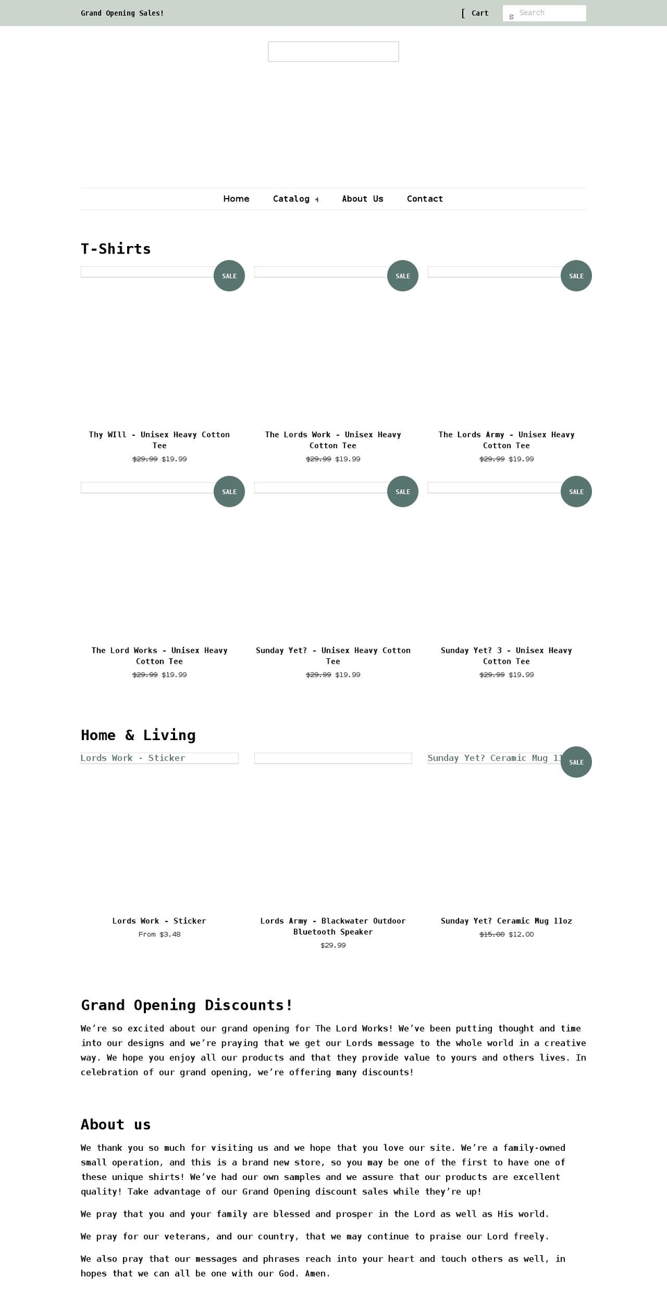 thelordworks.com shopify website screenshot