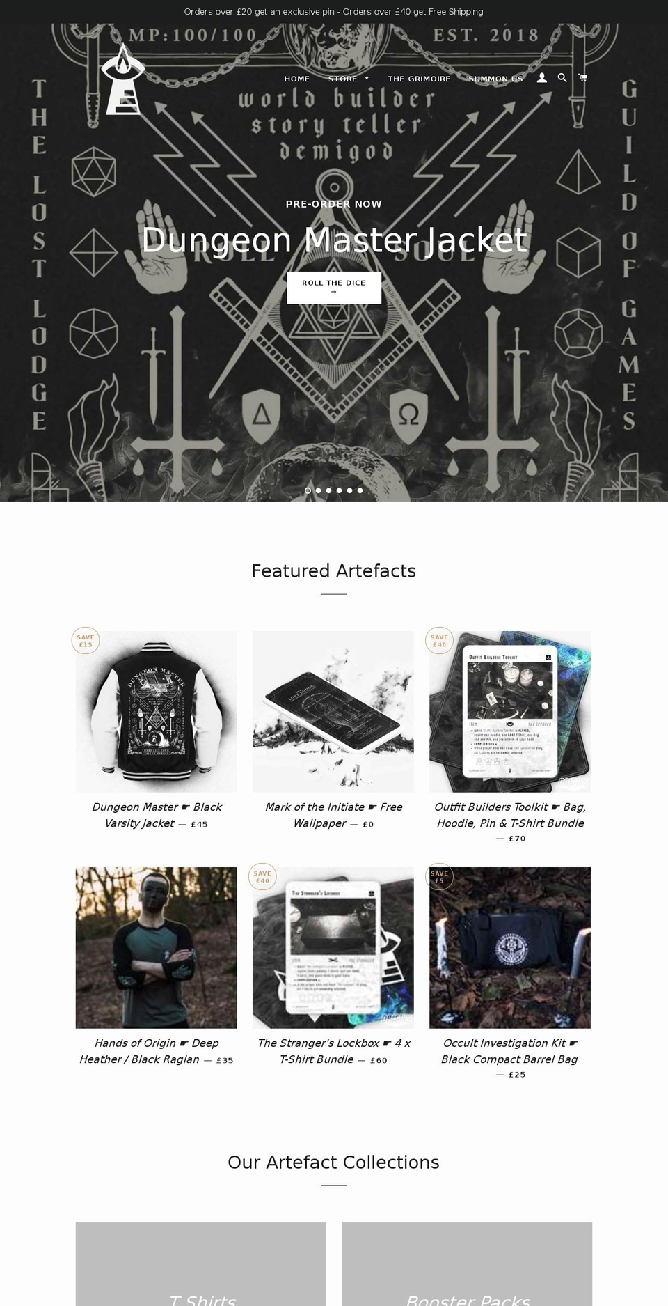 thelostlodge.com — Shopify storefront screenshot