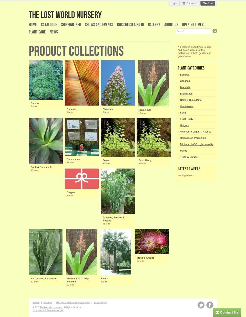 thelostworldnursery.com shopify website screenshot