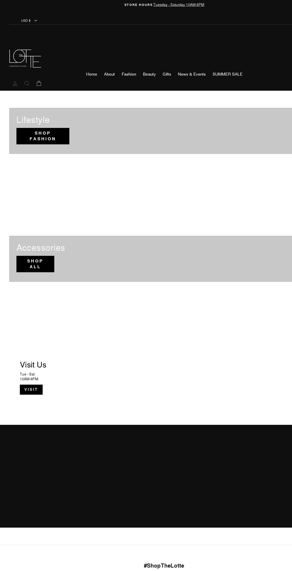 thelotteaccra.com shopify website screenshot