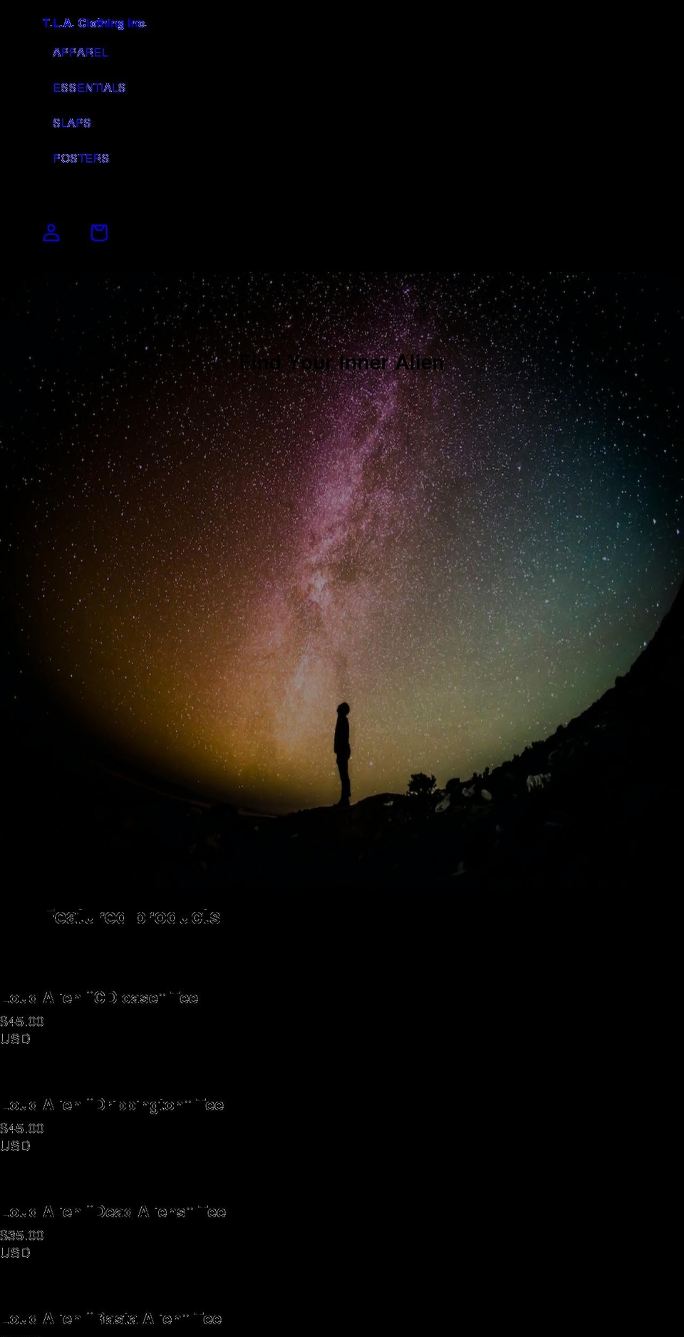 theloudalien.com shopify website screenshot