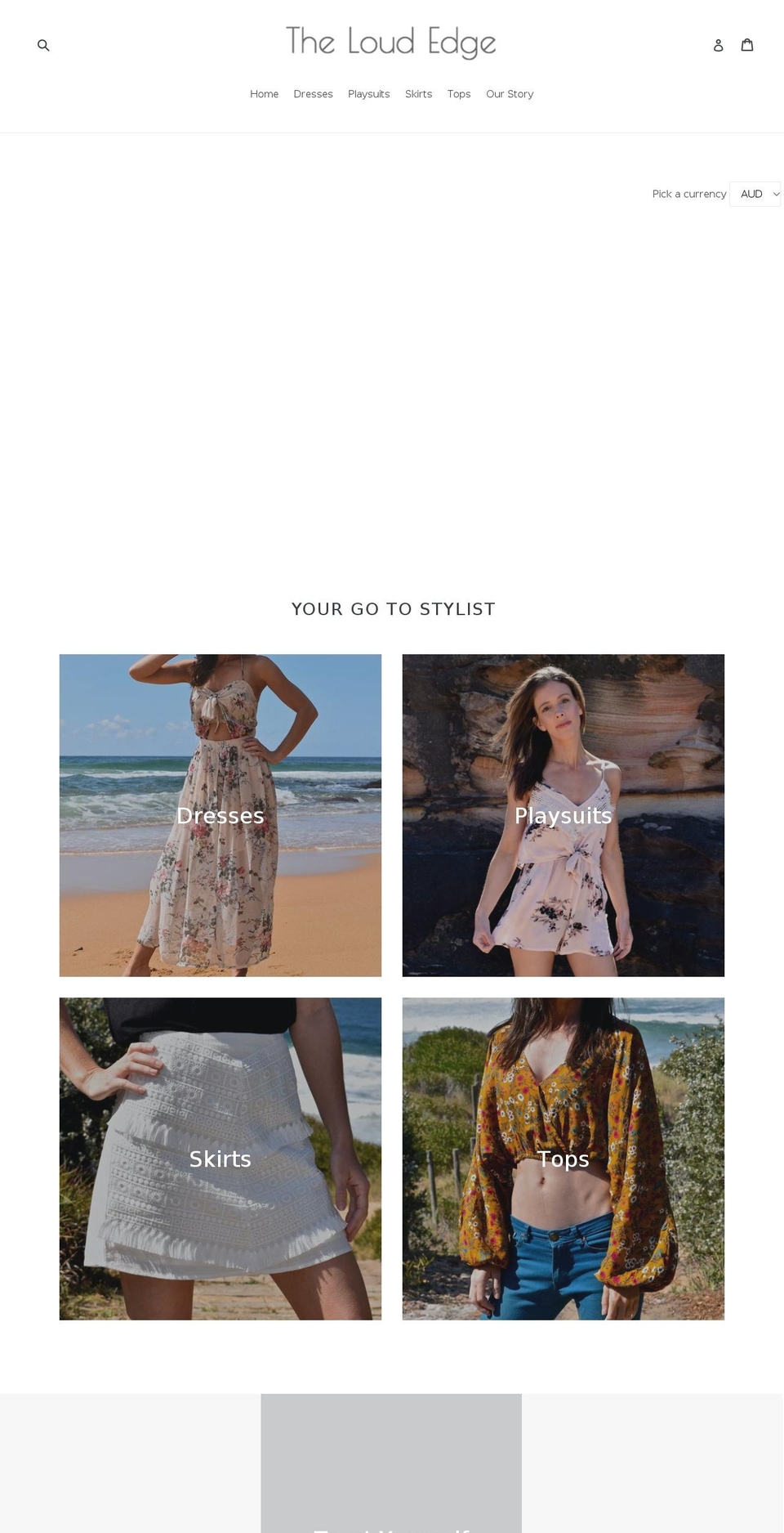 theloudedge.com shopify website screenshot