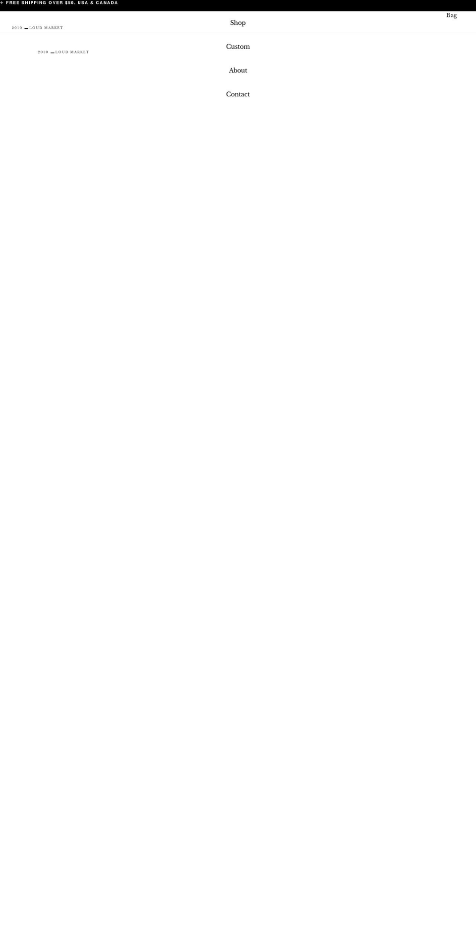 theloudmarket.com shopify website screenshot