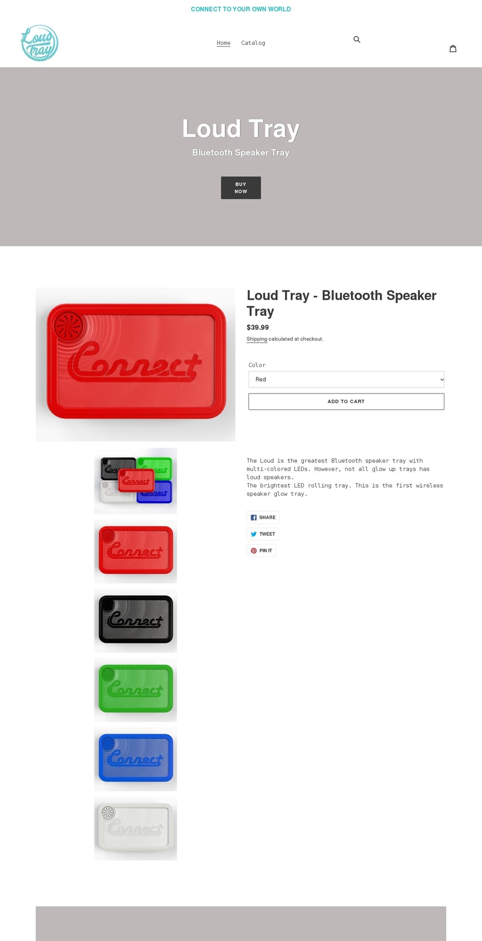 theloudtray.com shopify website screenshot