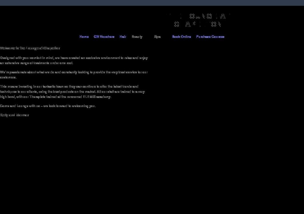 theloungeatchapelton.com shopify website screenshot