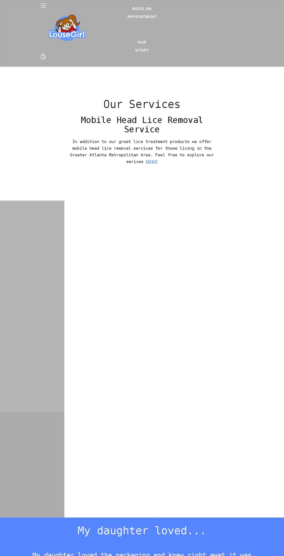 thelousegirl.com shopify website screenshot