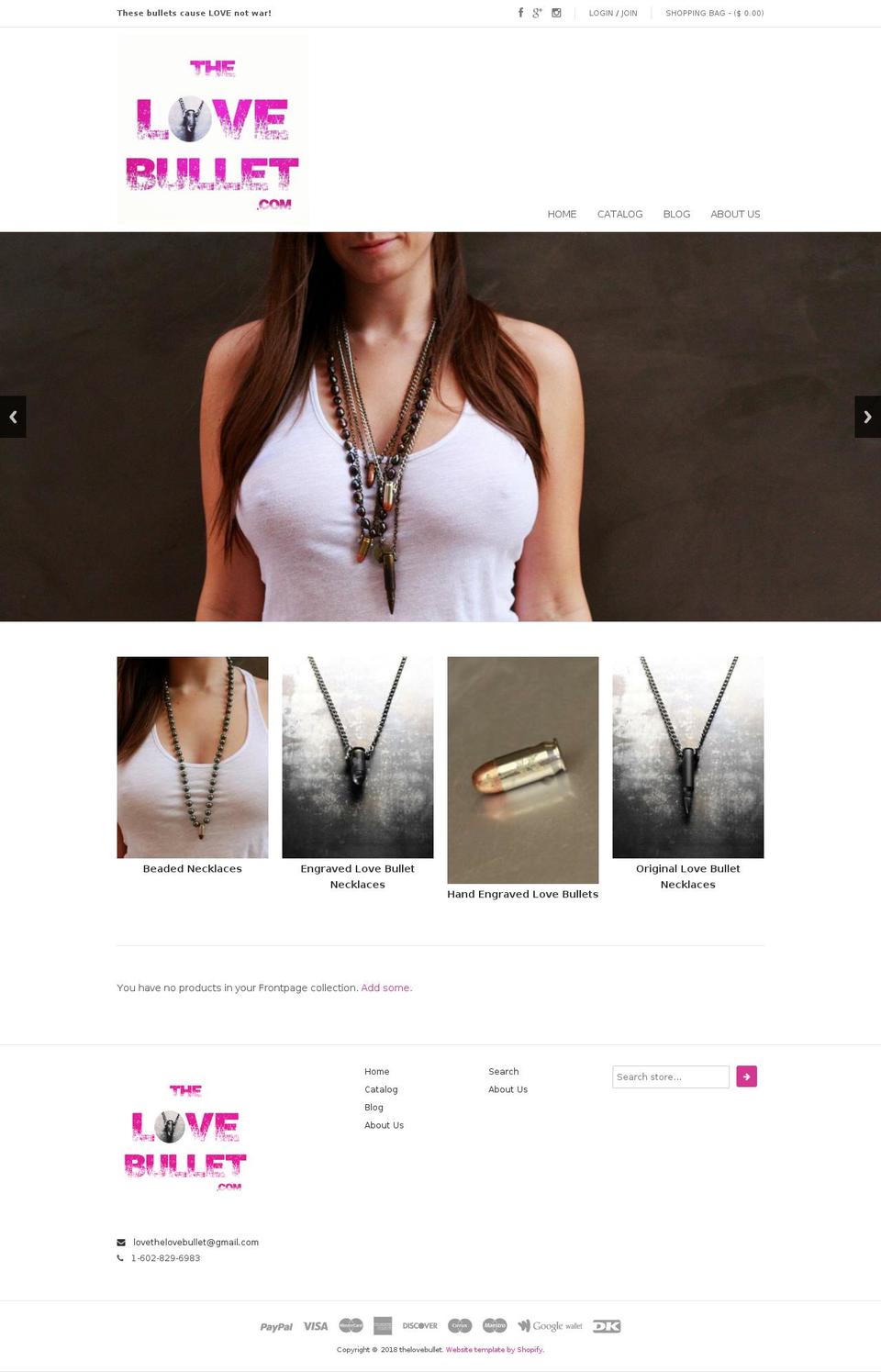 natural Shopify theme site example thelovebullet.com