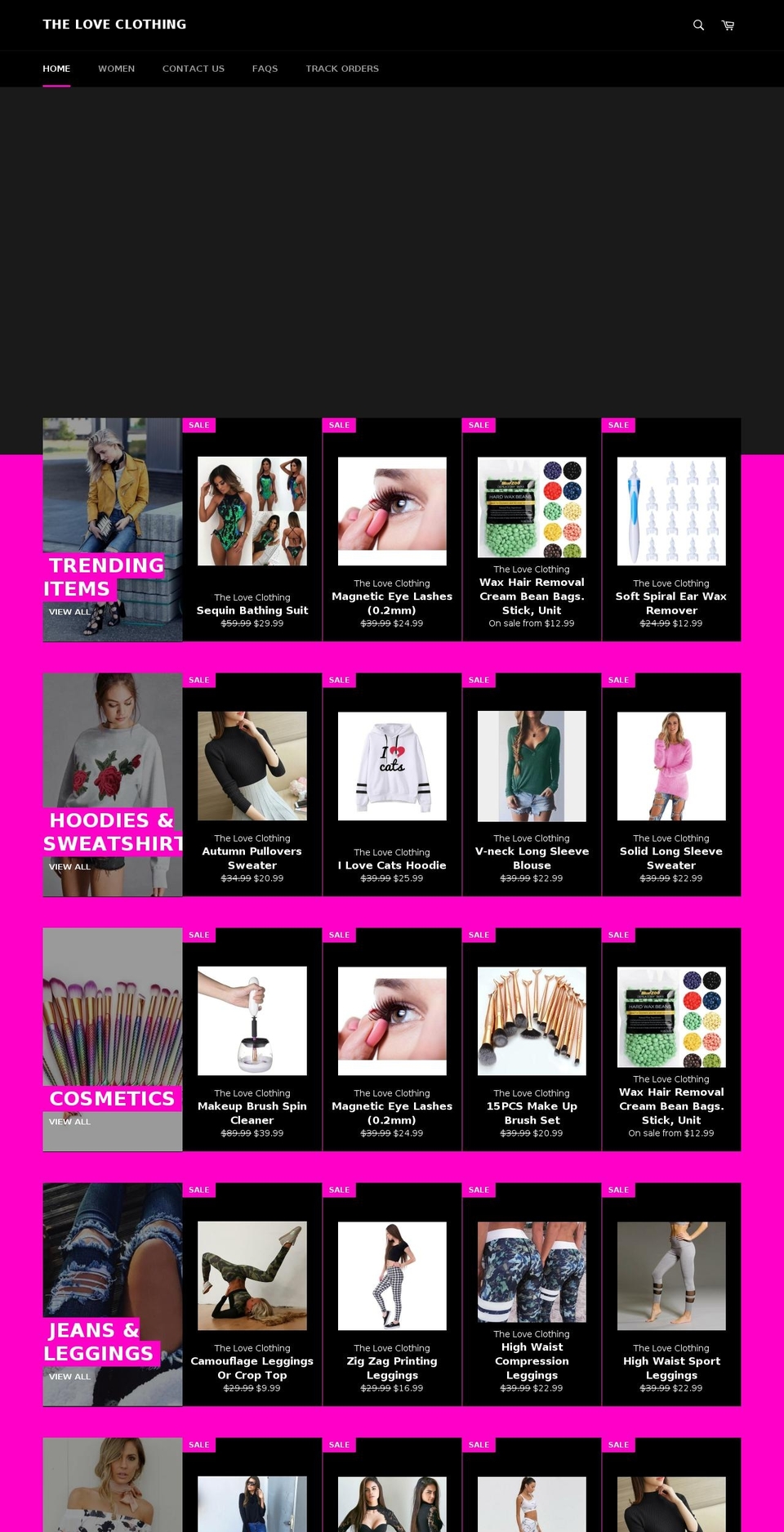 theloveclothing.com — Shopify storefront screenshot