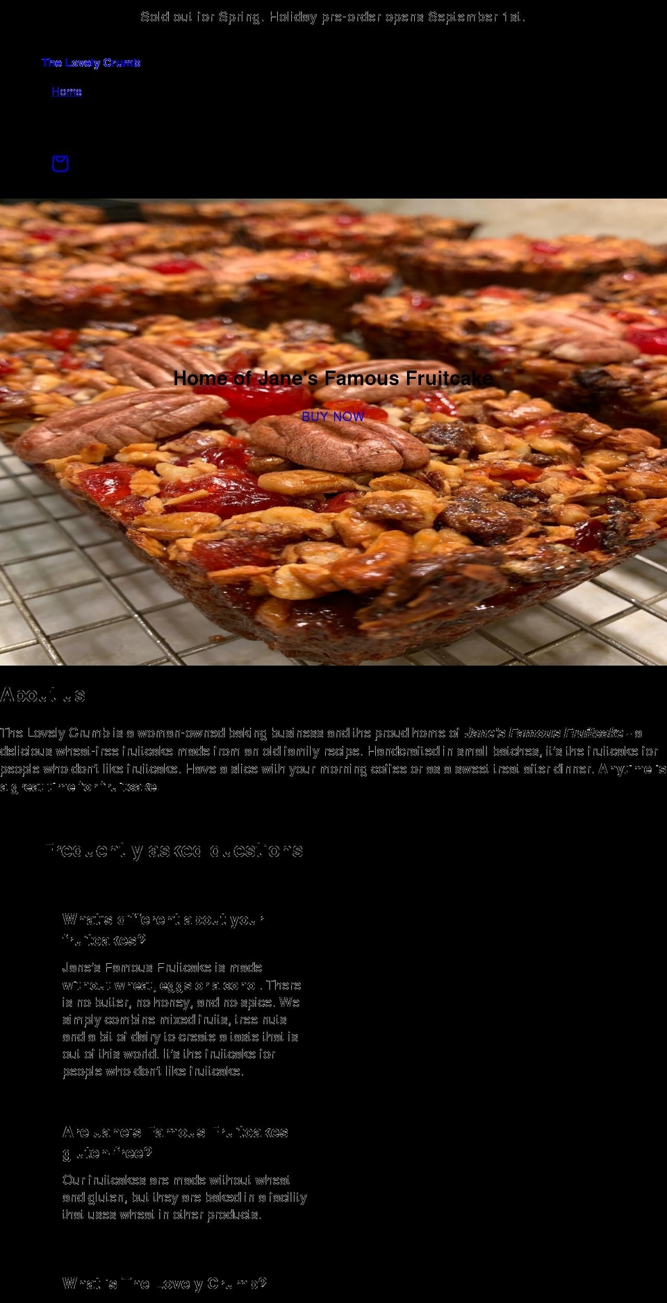 thelovelycrumb.com shopify website screenshot