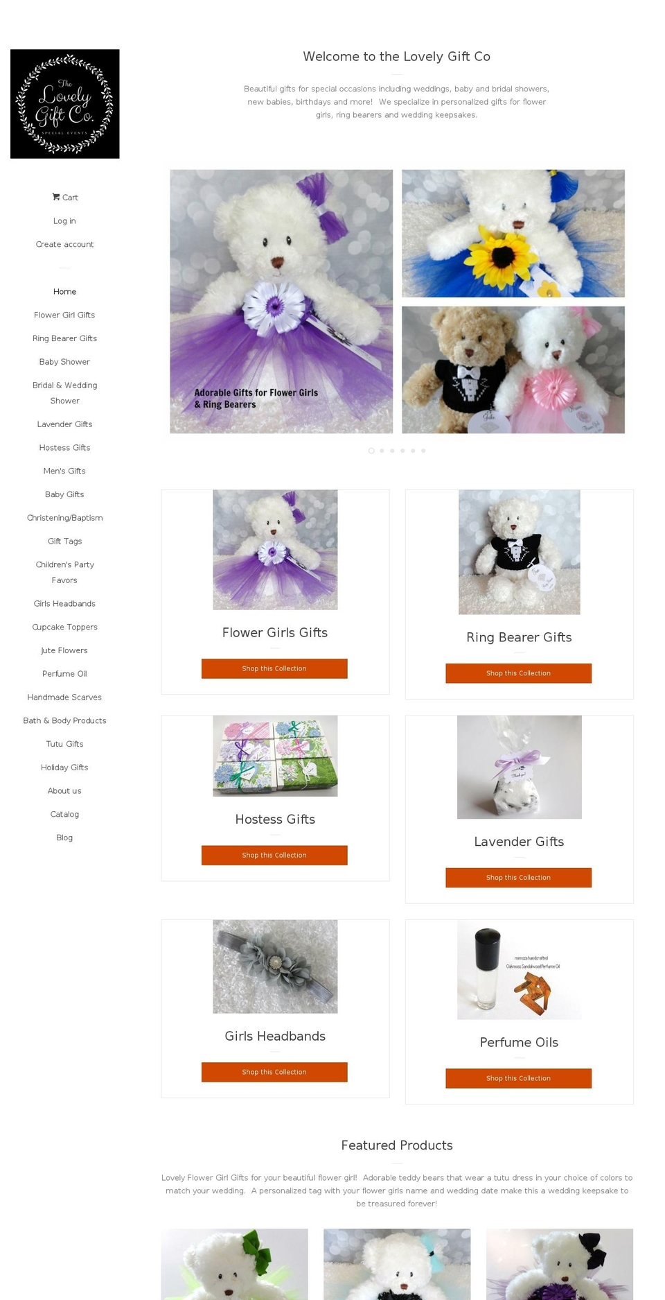 thelovelygiftco.com shopify website screenshot