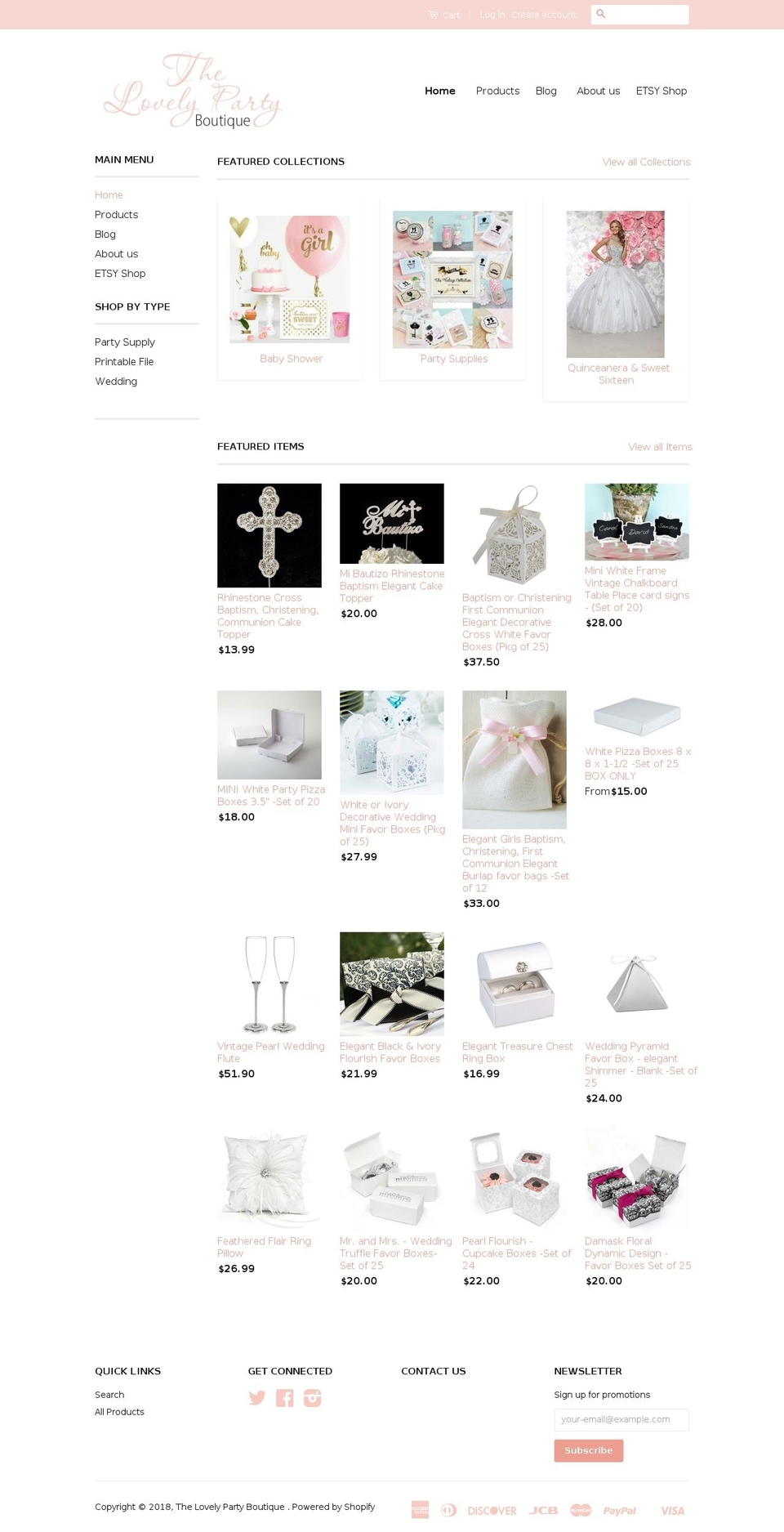 thelovelymemories.com — Shopify storefront screenshot