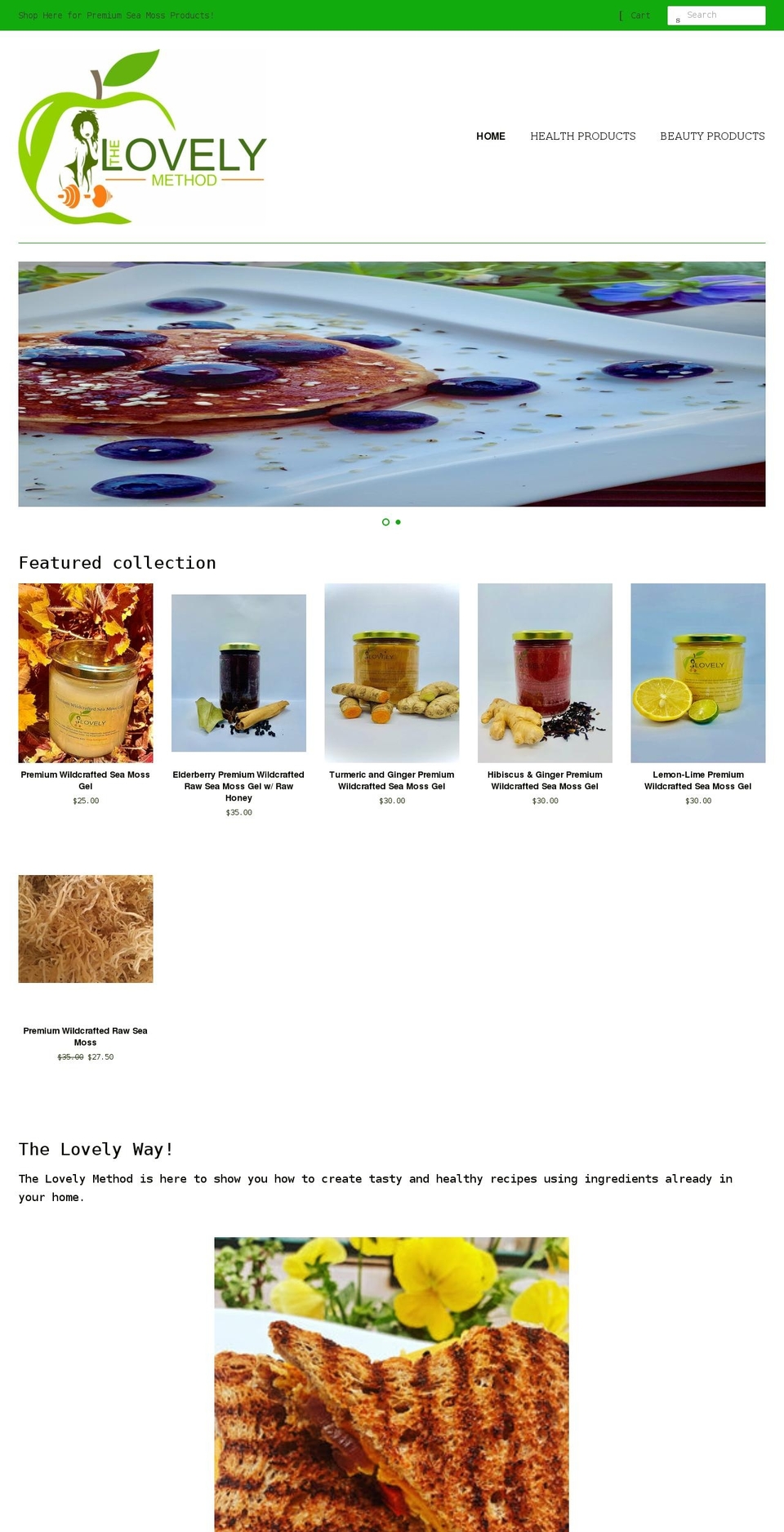 thelovelymethod.com shopify website screenshot