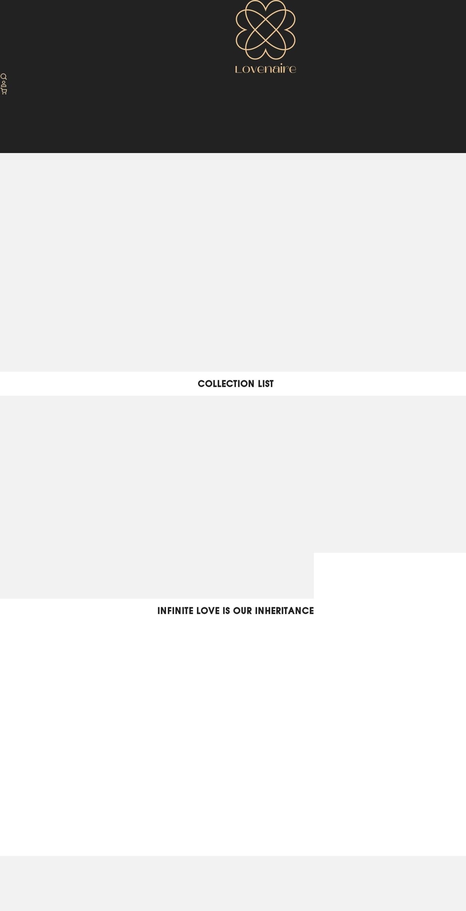 thelovenaire.com shopify website screenshot