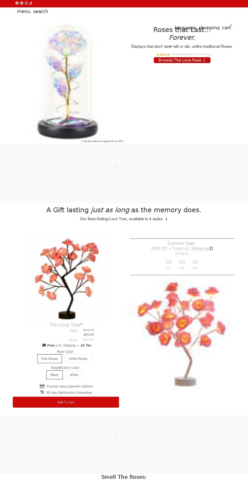 theloverose.com shopify website screenshot
