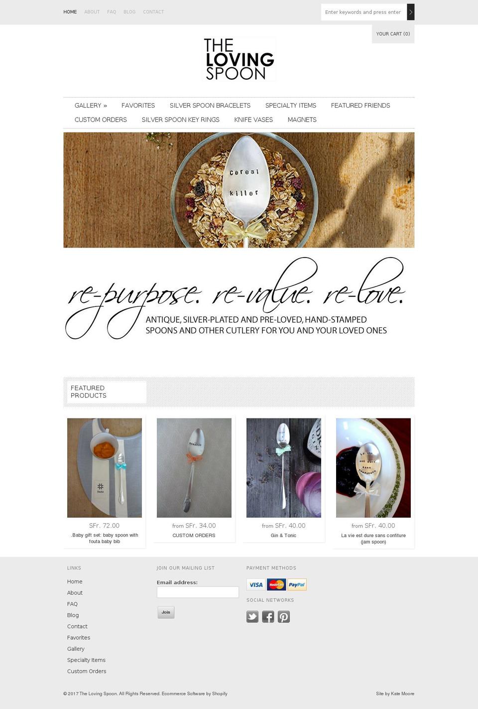 thelovingspoon.net shopify website screenshot