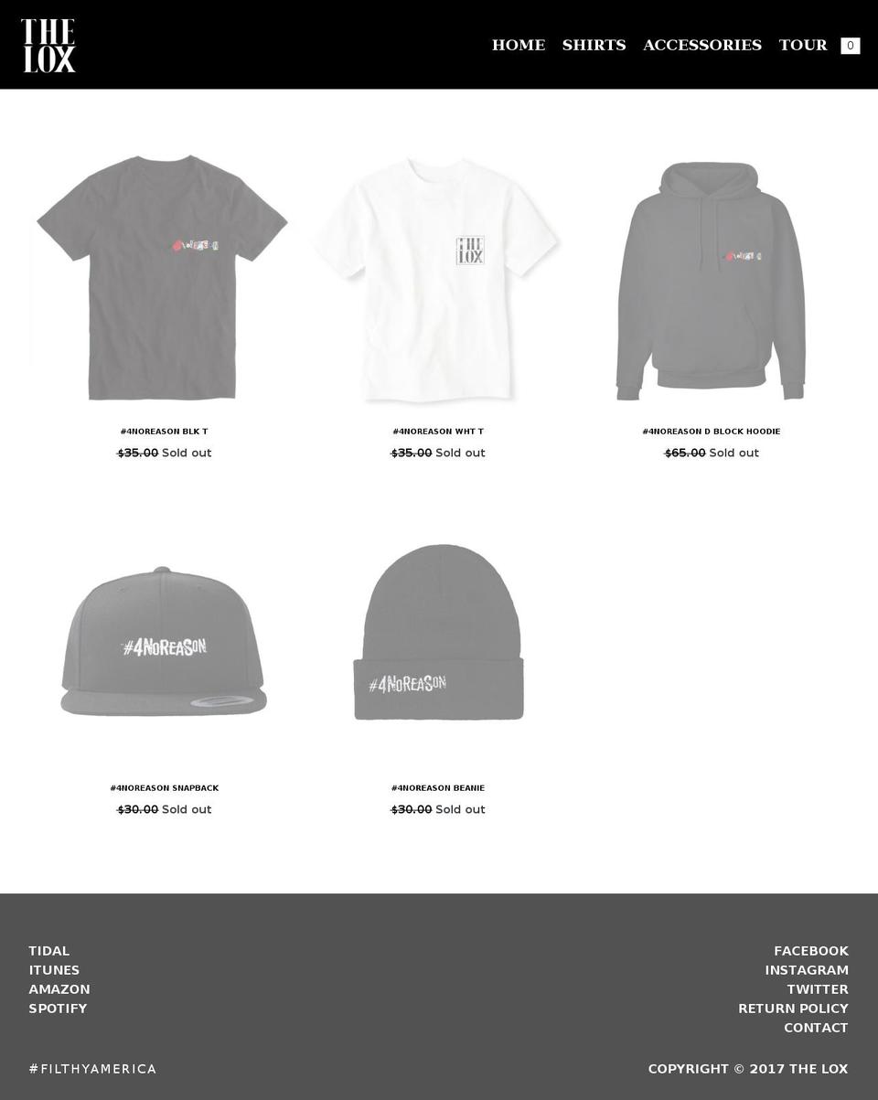 theloxshop.com shopify website screenshot