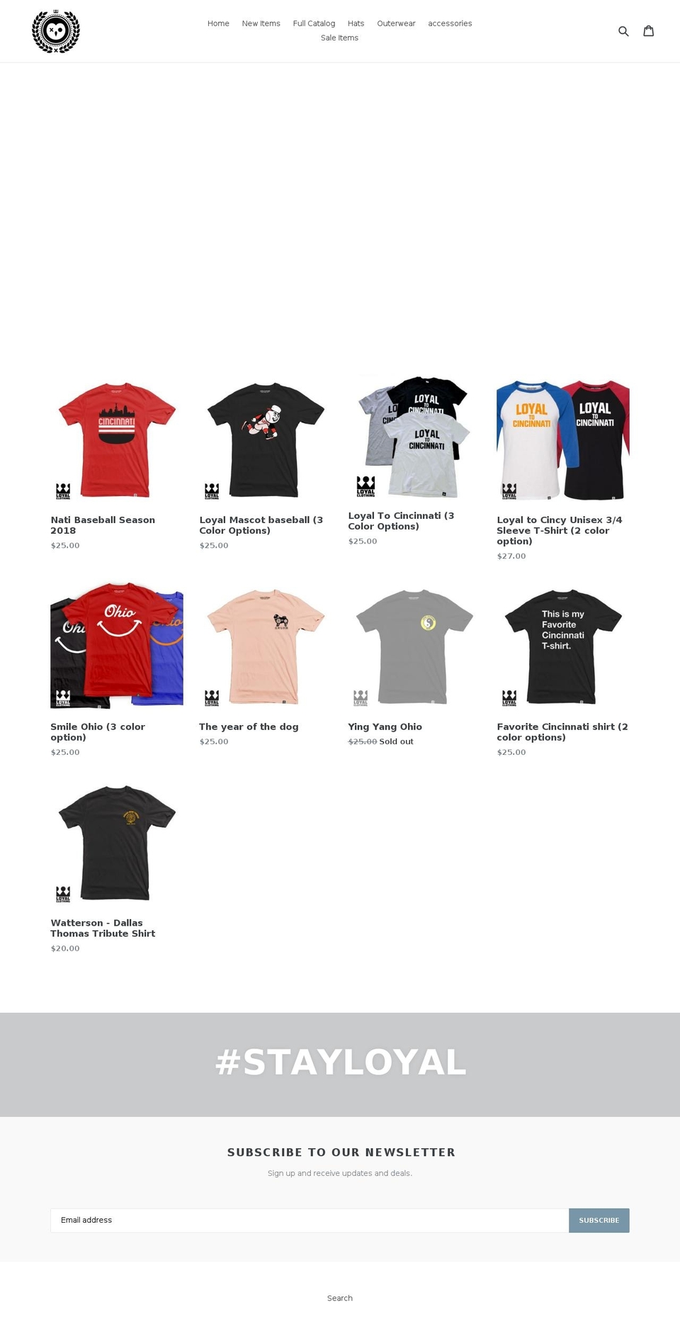 theloyalclothing.com — Shopify storefront screenshot