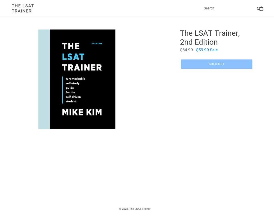 thelsattrainer.store shopify website screenshot