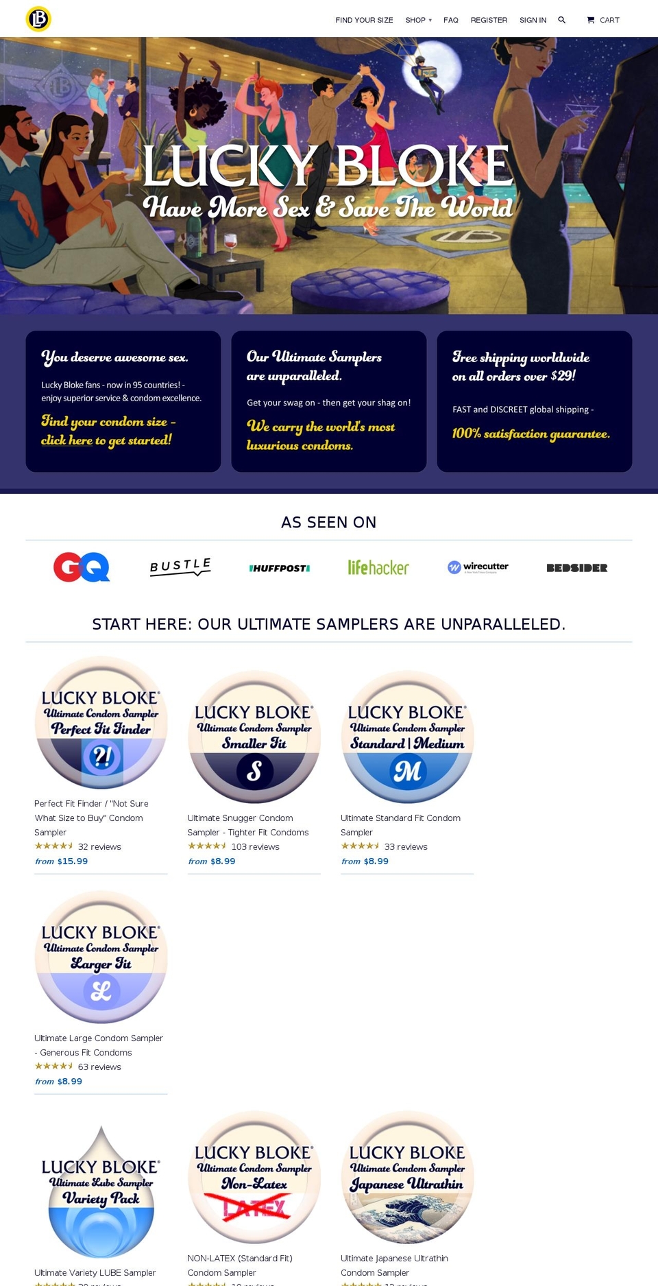 theluckybloke.com — Shopify storefront screenshot