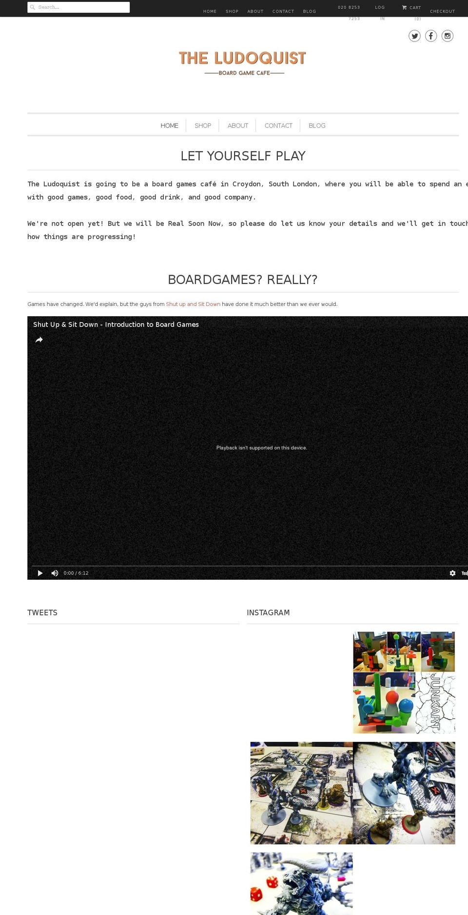 theludoquist.com shopify website screenshot