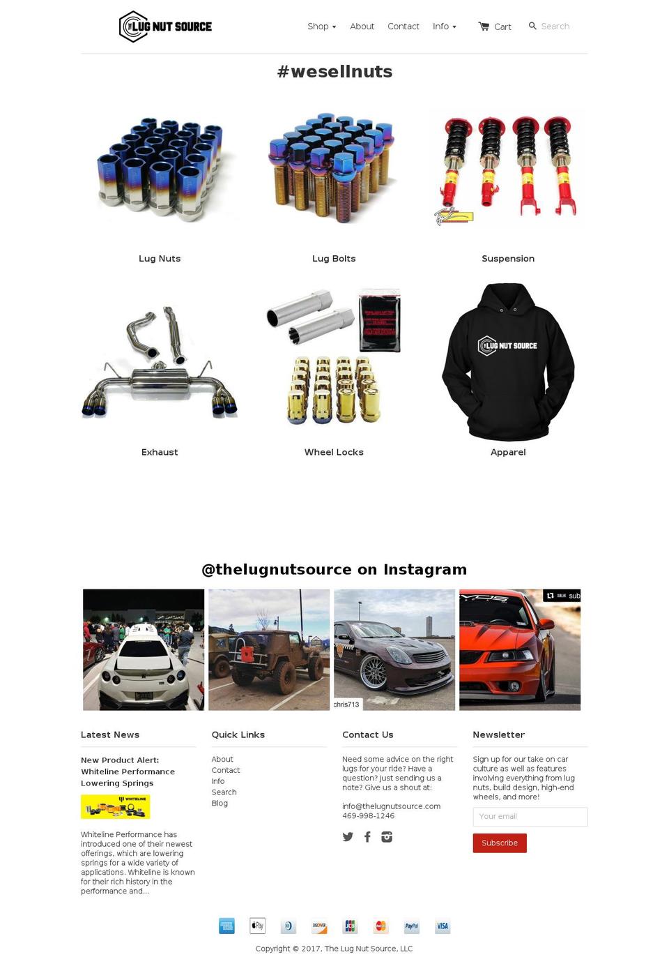 Supply Shopify theme site example thelugnutsource.com