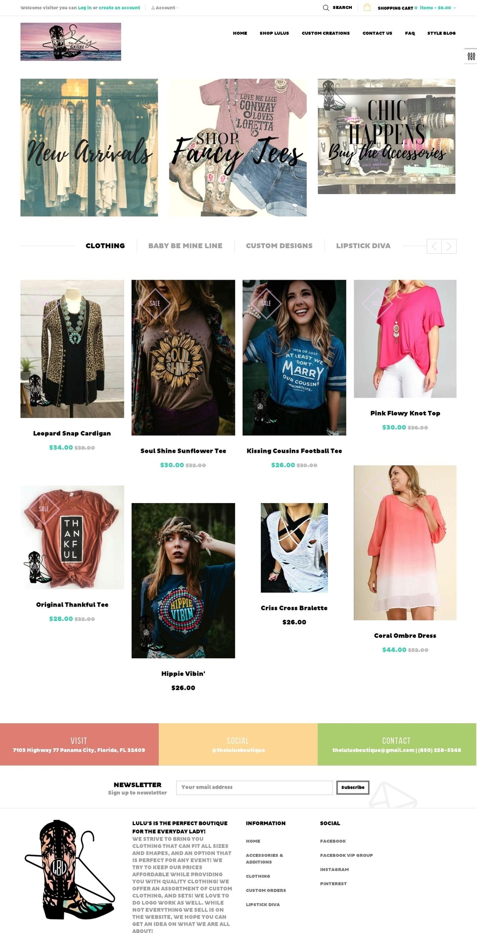 thelulusboutique.com — Shopify storefront screenshot