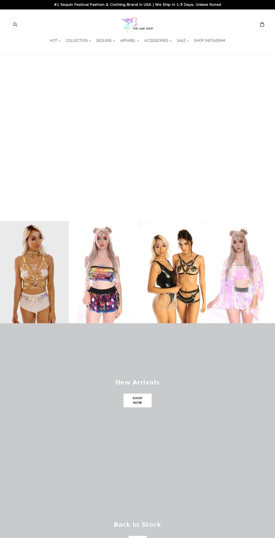 thelumishop.com shopify website screenshot