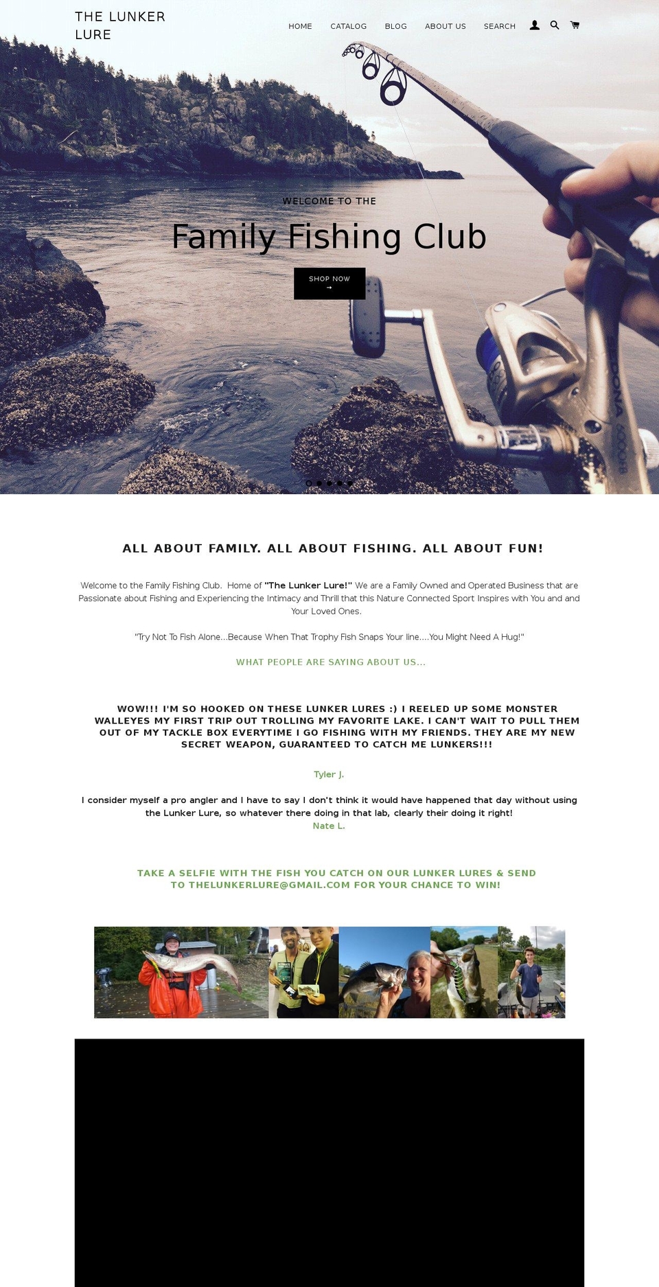 thelunkerlure.com shopify website screenshot