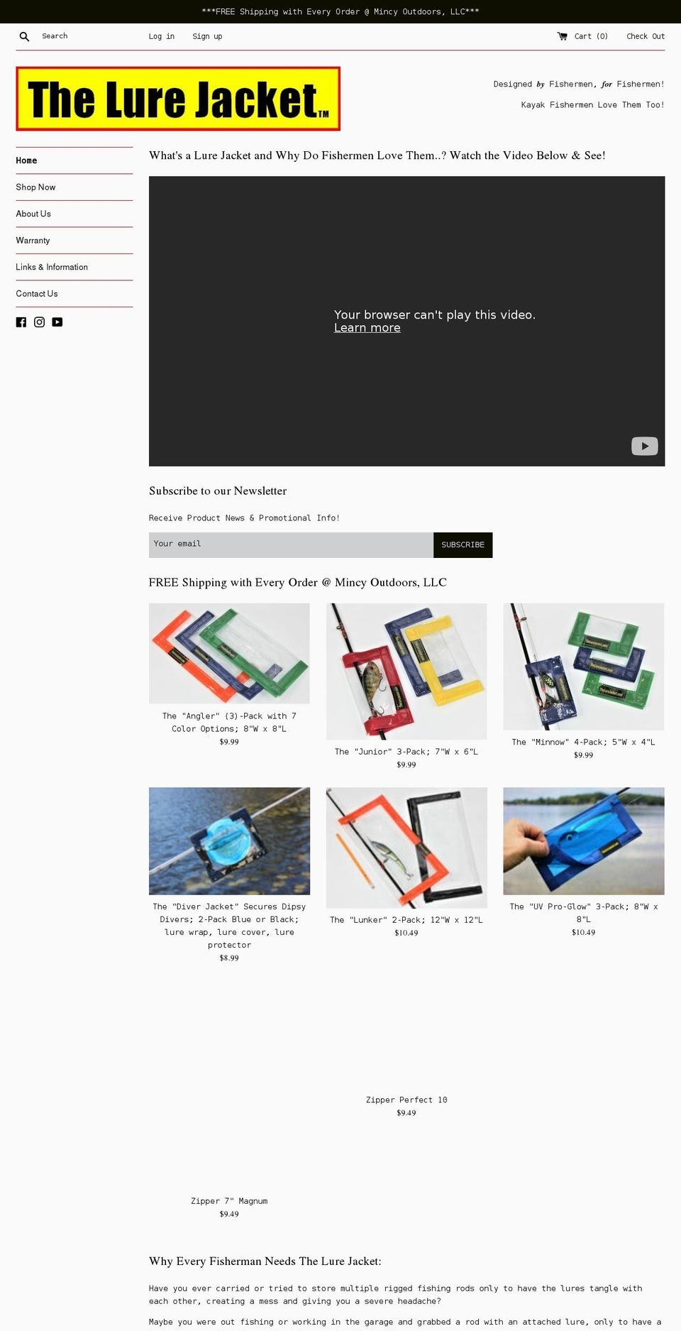 thelurejacket.com shopify website screenshot