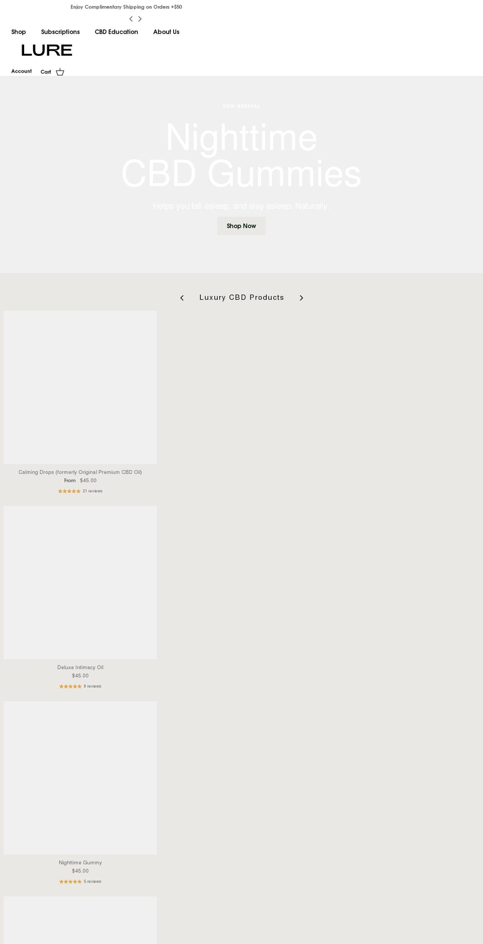 thelurelife.com shopify website screenshot