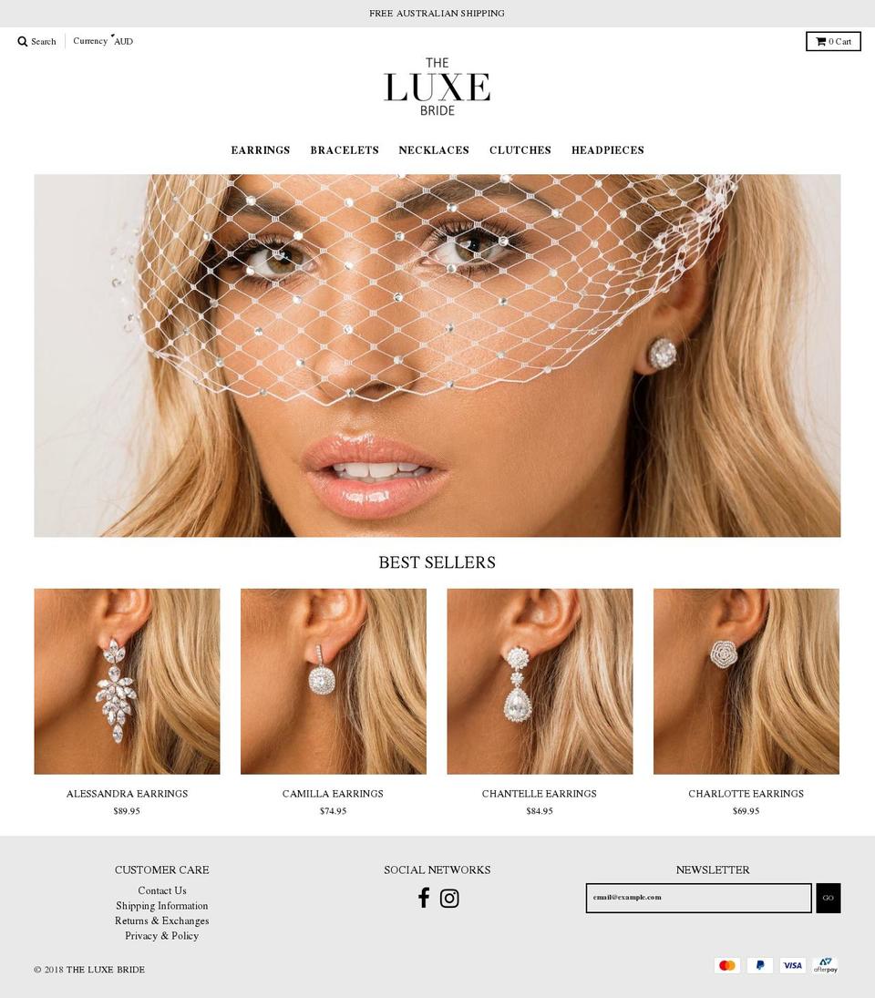 theluxebride.com.au shopify website screenshot