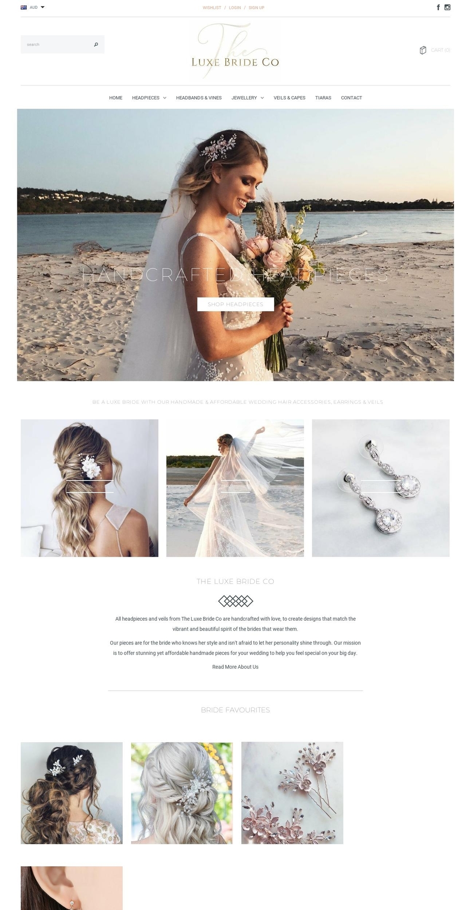 theluxebrideco.com — Shopify storefront screenshot