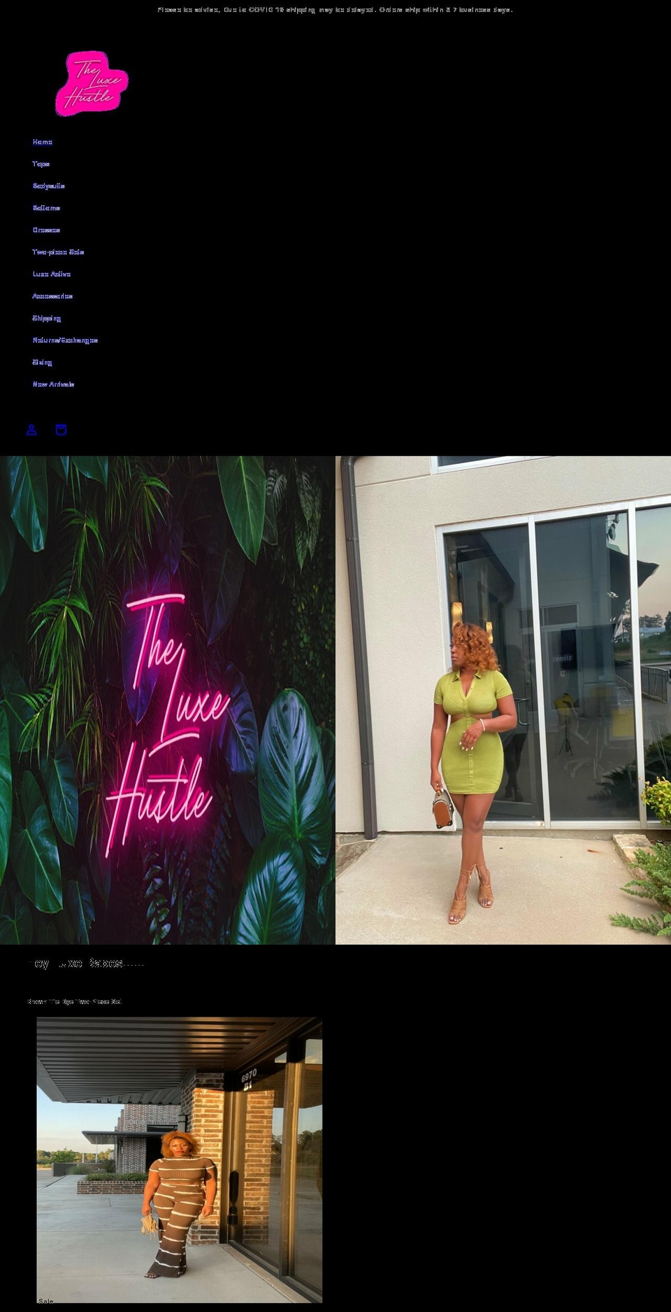 theluxehustle.com shopify website screenshot