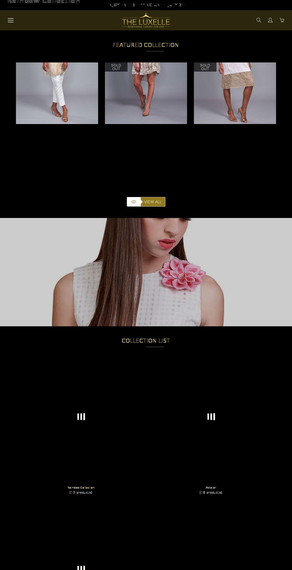 theluxelle.com shopify website screenshot