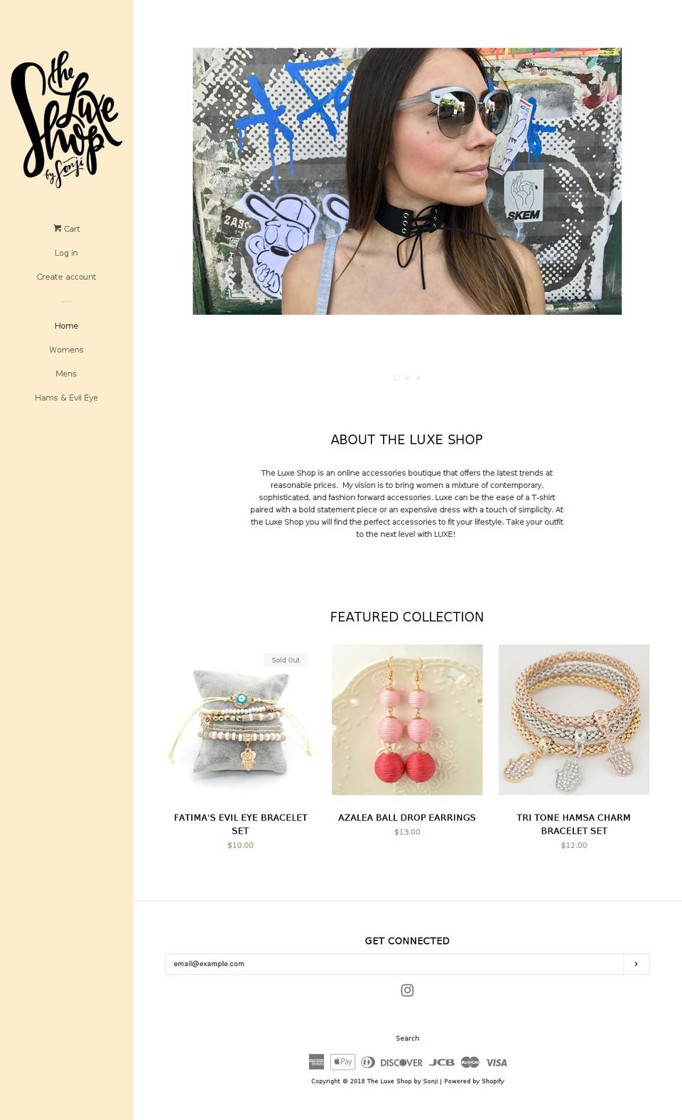 theluxeshopbysonji.com — Shopify storefront screenshot