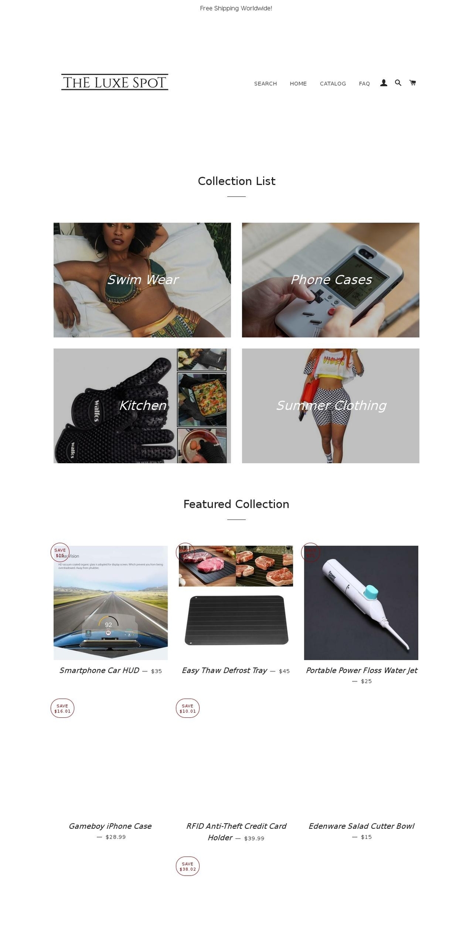 theluxespot.com — Shopify storefront screenshot