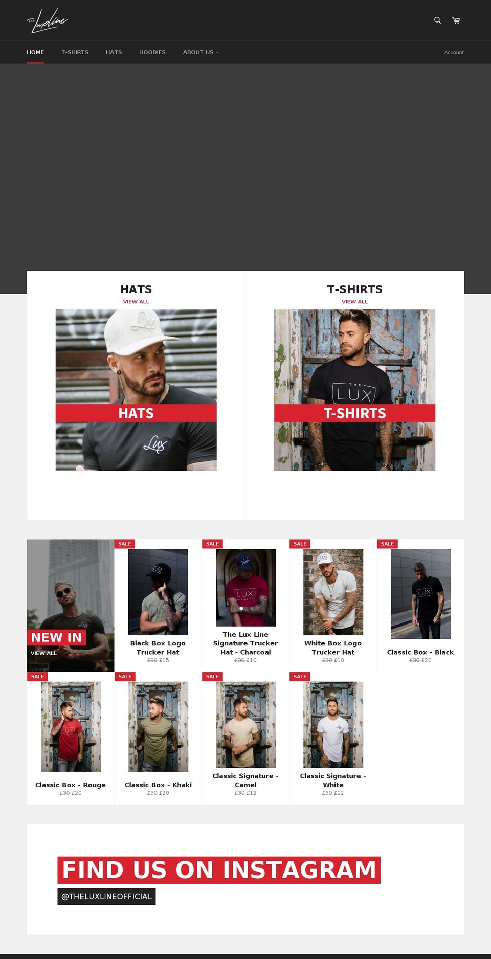 theluxline.com — Shopify storefront screenshot