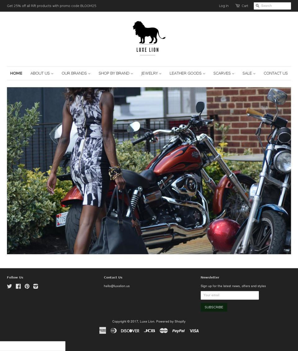 theluxlion.com shopify website screenshot